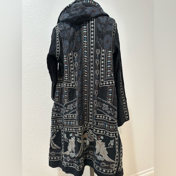 BIYA π Johnny Was Long Hoodie Sweater Jacket - Picture 4 of 7